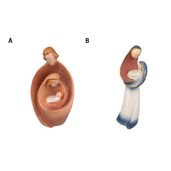 Abstract Nativity Advent Resin Figurine Holy Family Statue Joseph Virgin Mary Birth of Jesus Sculpture Home Office Desktop Decoration Ornament