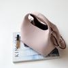 Genuine Leather Bucket Bag Women Soft Top-Grain Cowhide Shoulder Handbag Multi-Color Stitched Design Urban Chic Daily Use