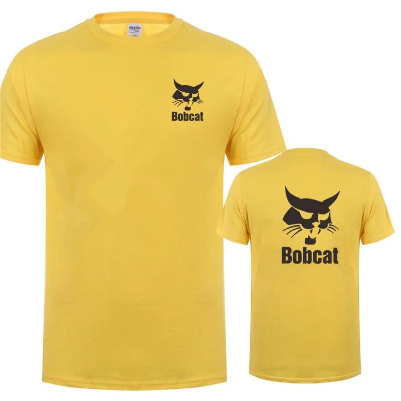 Футболка Bobcat, летняя мужская, с коротким рукавом, хлопковая, с логотипом Bobcat Heavy Equipment, удобные мужские топы с круглым вырезом