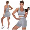Gym set sports top cycling shorts fitness workout outfit xs xs