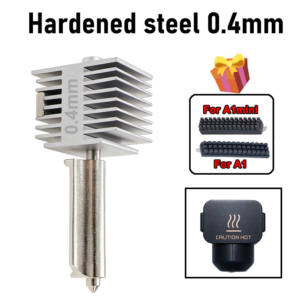 Hotend Kit for Bambu Lab A2L A1 A1 Mini, Stainless Steel Integrated High-Precision A1 Nozzle Same as Original Quality Assurance