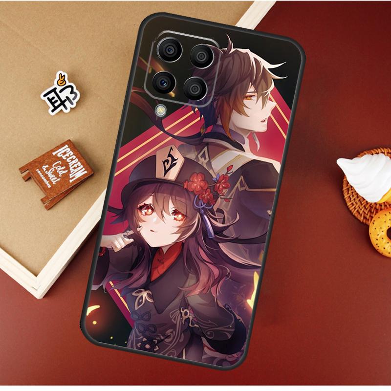 Чехол Genshin Impact Zhongli Hutao для Samsung Galaxy M51 M31 M21 M11 M16 M36 M56 M53 M12 M32 M52 M15 M35 M55 M14 M34 M54