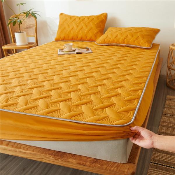 Cotton Winter Warm Thicken Sheet Bed Fitted Sheet Bedcover Printing Bed Mattress Cover Protector Sheet No Pillowcase