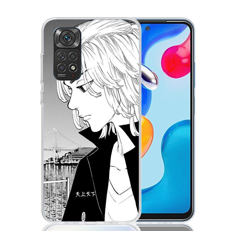 Токио Мстители Черный Аниме Чехол Для Телефона Для Xiaomi Redmi Note 15 14 13 12S 12 Pro Plus 11S 11E 11 11T 10S 10 Искусство Мягкий Рисунок Cov
