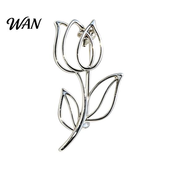 Golden Plated Alloy Pins Hollow Metal Bird Flower Brooch, Silver Lapel Artistic Brooches Pin, Decorative Accessory for Suits Coats Dresses Bags