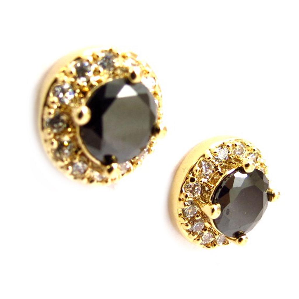 Les Trésors De Lily [K7195] - Серьги «Сисси» с покрытием из черного золота