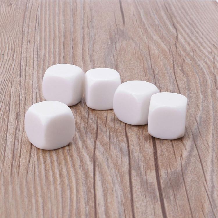 10Pcs Kids Educational Toy Board Game Dices Set White Dices Mathematical Tool 6 Sided Dices Acrylic Round Corner Dices
