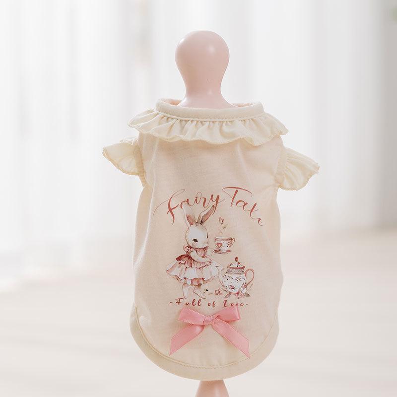 Новая весенне-летняя тонкая одежда для кошек, жилет с рукавами-крылышками из грибного кружева, для котят, щенков, бесшерстных кошек, одежда для питомцев