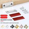 Thin Magnetic Door Stoppers Non-perforated Door Suction Slim Sliding Door Wardrobe Door-touch Strong Magnetic Cabinet Suction Drawer Closer