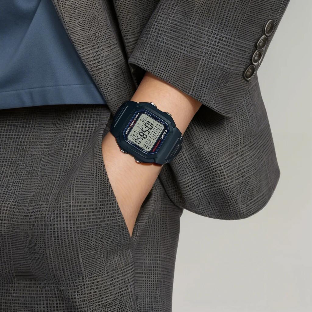 Casio Коллекция Часы с кварцевым механизмом и полимерным ремешком Мужские часы Серый W-800H-1AV