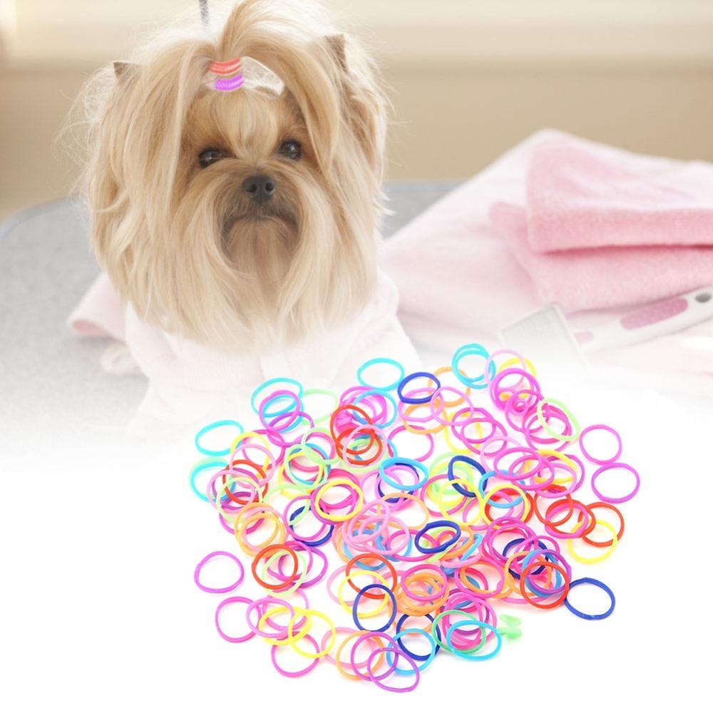 Tangle Free High Elastic Pet Hair Bands Colorful Soft Cat Grooming Elastics Anti-Oxidant Thin Pet Grooming Bands Cat Fur Styling