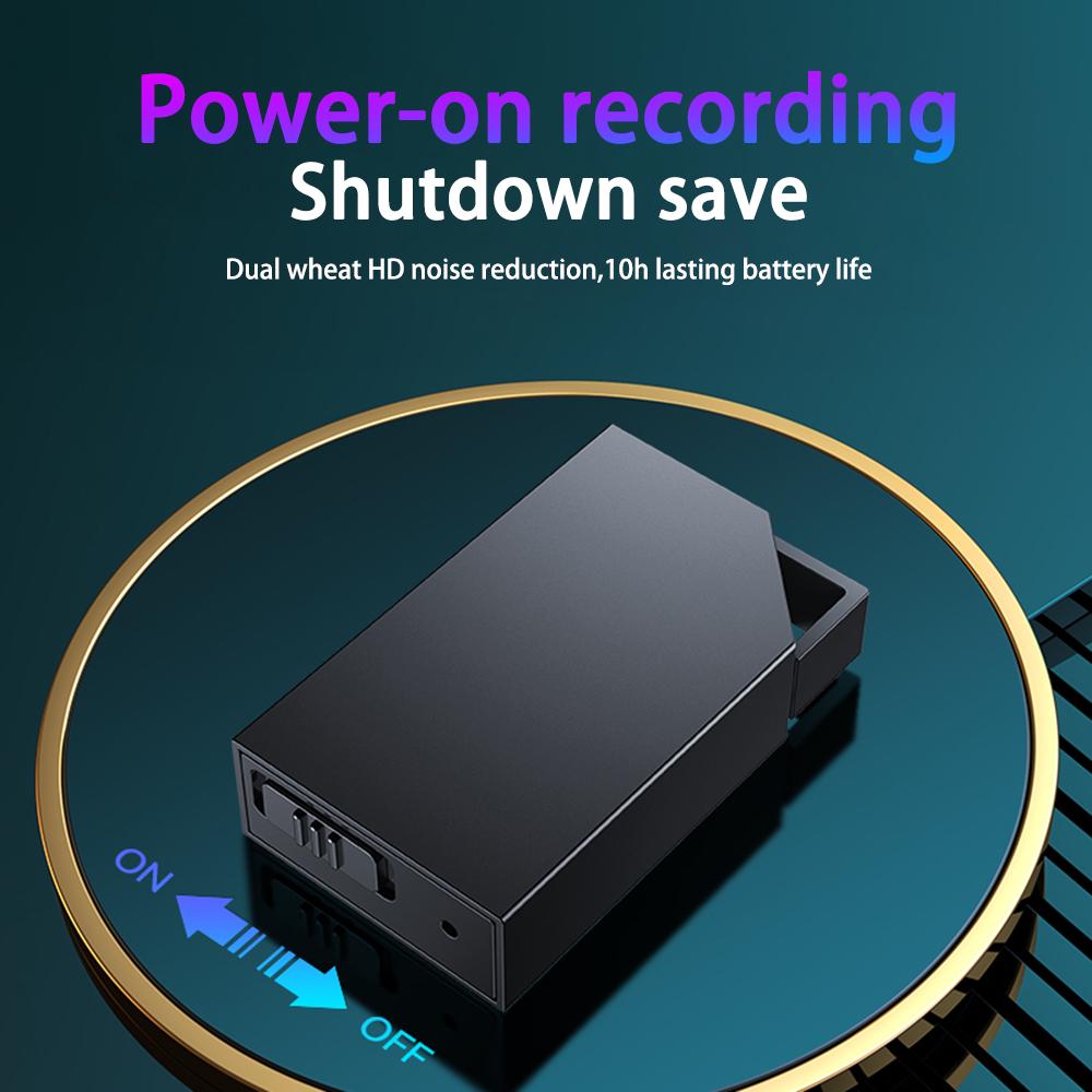 1,18-дюймовый ультрамини диктофон, интеллектуальное распознавание голоса, цифровой аудио шпион, запись в одно касание, шумоподавление, MP3