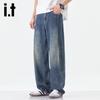 Джинсы Izzue It мужские, винтажные, стиранные, прямого кроя