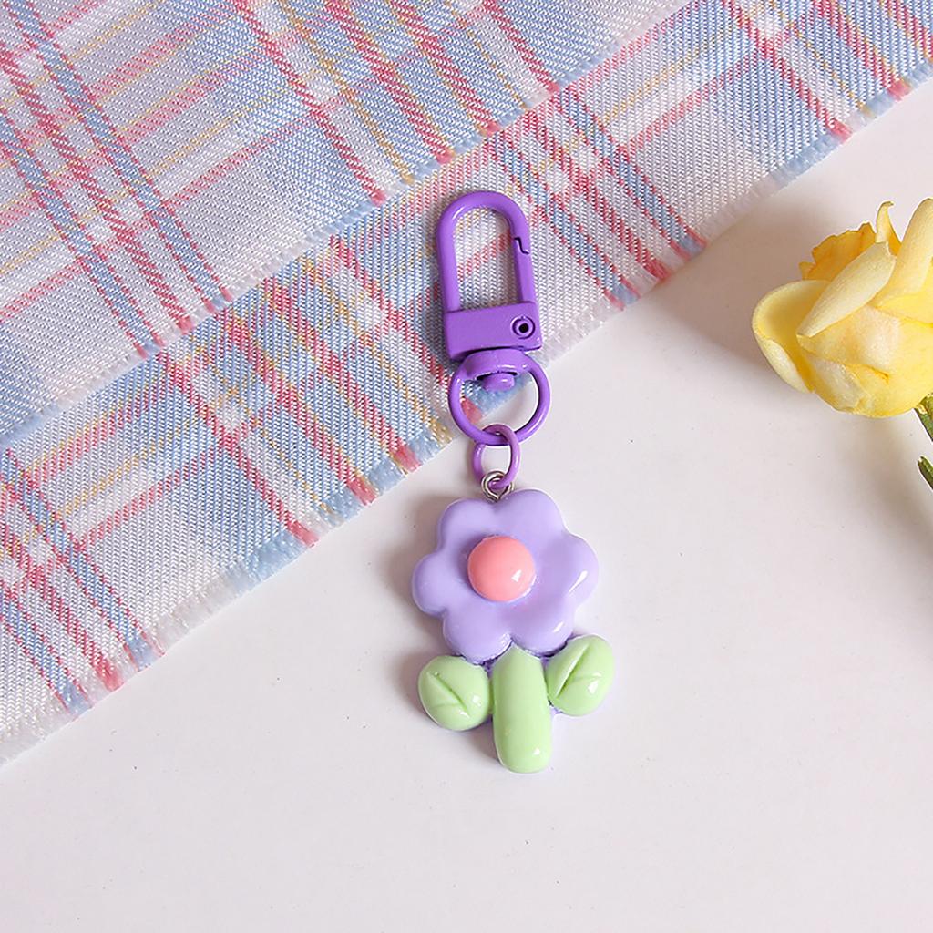 Корейский стиль конфетный цвет тюльпан цветок кулон брелок сумка украшения наушники чехол украшения автомобиль ключи аксессуары