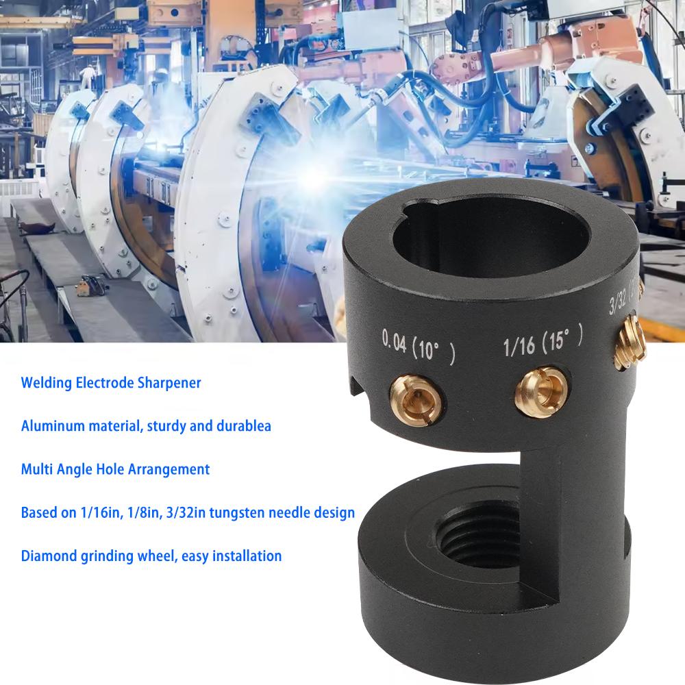 Головка для заточки вольфрамовых электродов TIG, головка для заточки алюминиевых вольфрамовых электродов с режущей прорезью, многоугловая и со смещением
