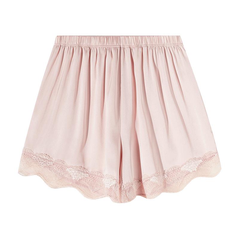 Женские летние защитные шорты из ледяного шелка и кружева: Защита от просвечивания, Леггинсы JK свободного кроя, Носить в помещении или на улице.