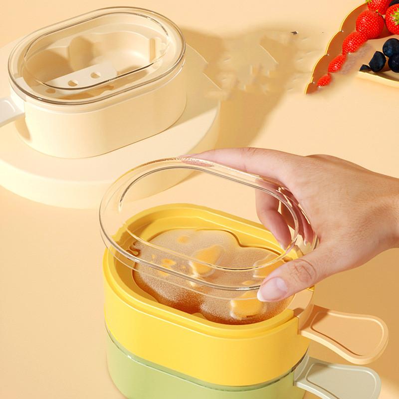 Ice Cream Mold With Lid Magnum DIY Fruit Juice Ice Pop Cube Maker Ice Tray Cartoon Cute Popsicle Mould Kitchen Tool Accessories