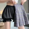 Women Satin Knickers Dress Pettipant Anti Exposure Safety Pants Sweet Ruffles Short Panties Lolita Pajamas Lantern Shorts