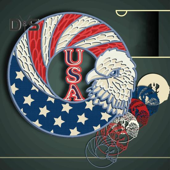 4 июля Дверная табличка День независимости Деревянная табличка с орлом Патриотическая дверная вешалка Приветственный знак для настенного декора крыльца фермерского дома