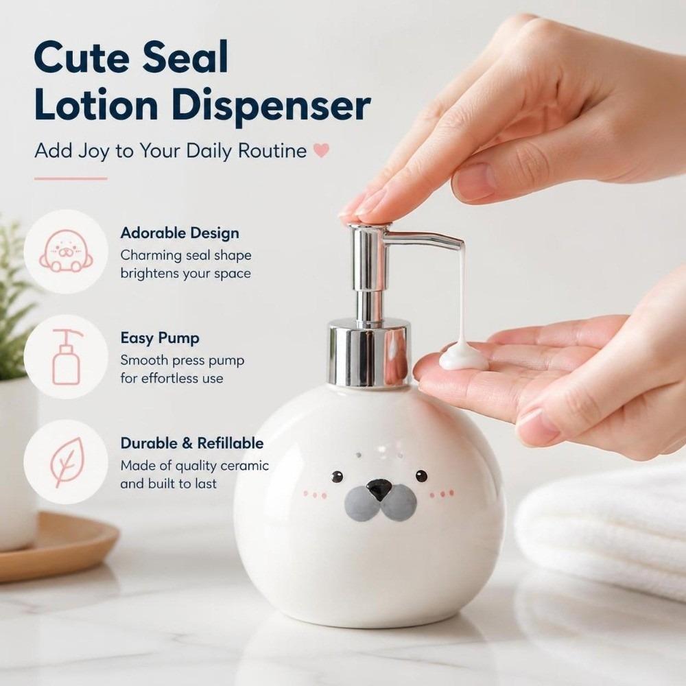 350ML Seal Liquid Soap Bottle Cute Shower Gel Dispenser Practical Lotion Bottle Household