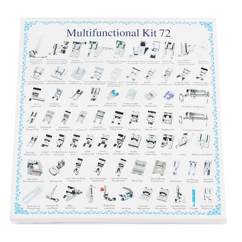 Набор многофункциональных прижимных лапок для швейной машины - 32 шт., 42 шт., 48 шт., 52 шт., 62 шт., 72 шт. Доступны варианты «Делюкс»