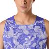 ASICS FUJITRAIL Tank Tops Men's Cobalt Blue Crackle/Butter Crew Neck Moderate Straight Fit 2011D528-400