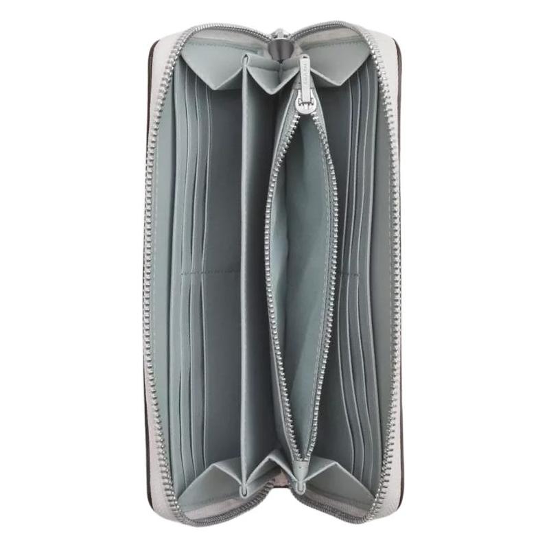 COACH 19 Brand Logo Presbyopia Printed All Over Coated Canvas Clutch Wallet Small Women’s Gray