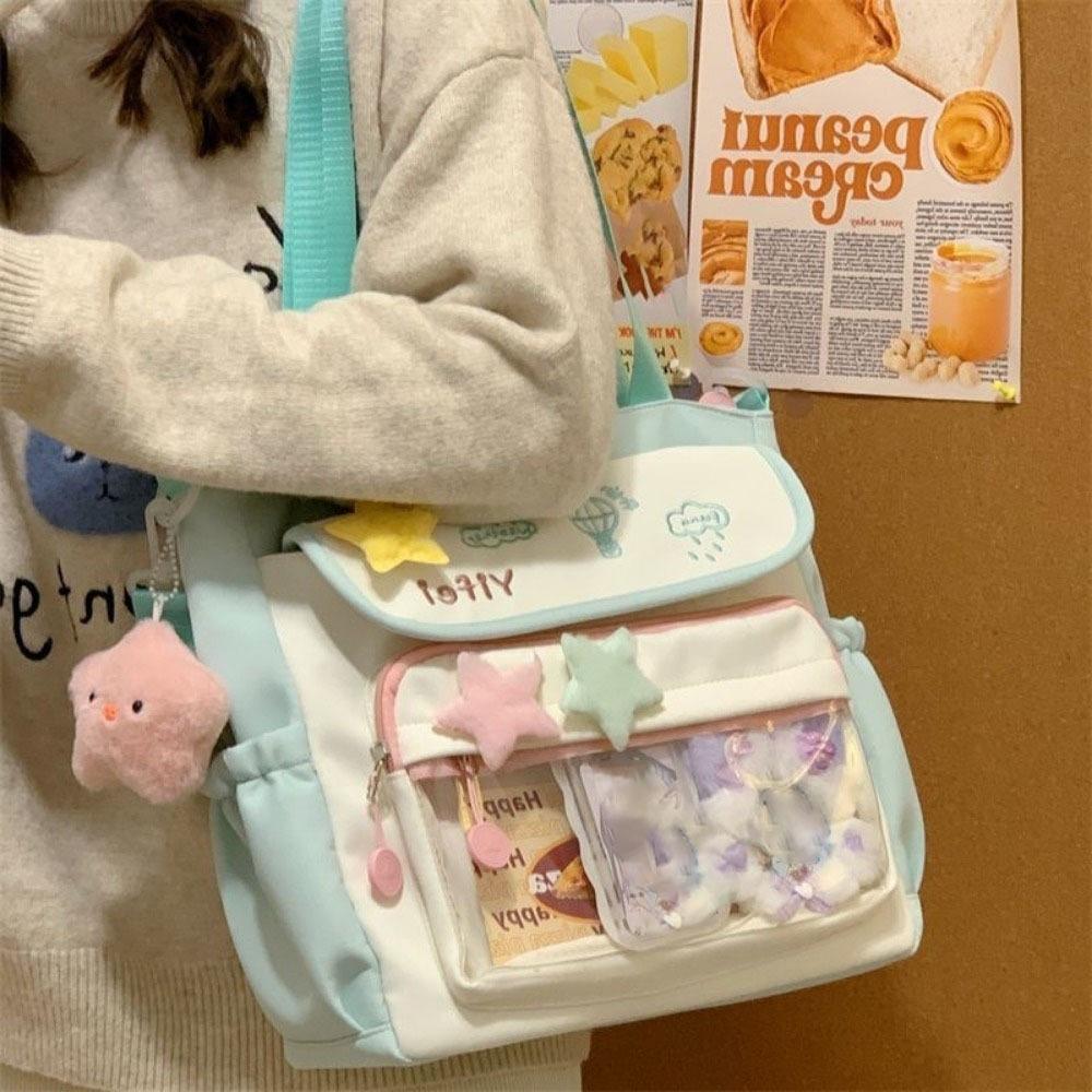 Sweet Student Crossbody Bag Large Capacity Y2K Anime Display Bag Cartoon Shoulder Ita Bag School