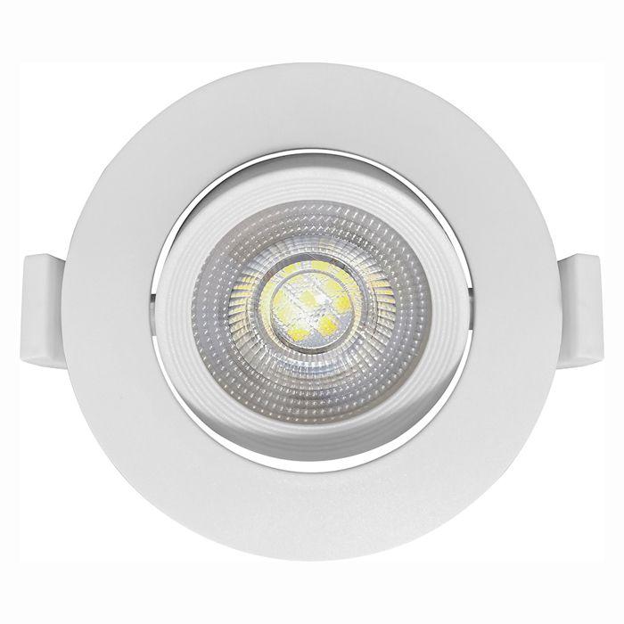 Lot de 10 Spots LED encastrables rond blanc 5W IP20 3000K