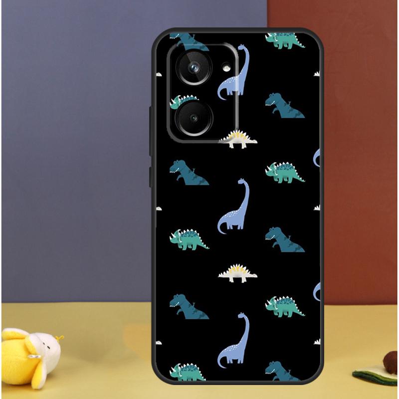 Dinosaur Pattern For Realme GT7 GT6 15 Pro 10 11 12 13 14 Pro Plus C55 C71 C75 C67 C63 C61 C53 C35 C65 Case
