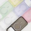 Совместим с iPhone 17 Pro Max: Тонкий прозрачный чехол из жидкого силикона с матовой магнитной защитной крышкой.