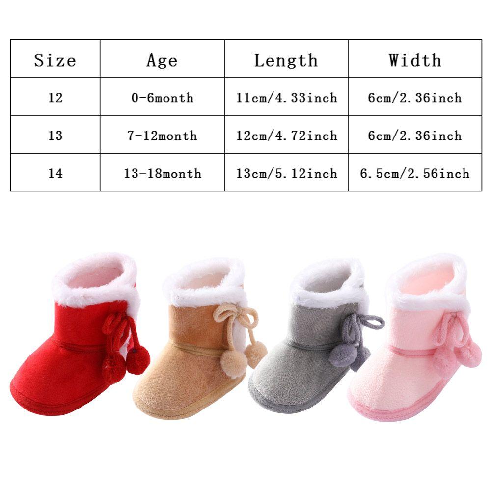 Casual Anti Skid Bottom Baby Girls Boys Winter Warm Boots Plush Fur Newborn Toddler Flat Snow Boots