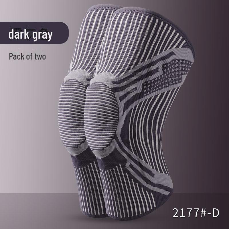 Мужские силиконовые наколенники - спортивная защита для бега, фитнеса, баскетбола, прыжков; Теплая компрессия с поддержкой надколенника.