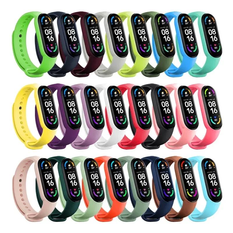 Новый силиконовый ремешок для Xiaomi Mi Band 4 5 6 7, браслет, спортивные часы, браслет Miband4 miband7, Correa Mi band 3 4 5 6 7