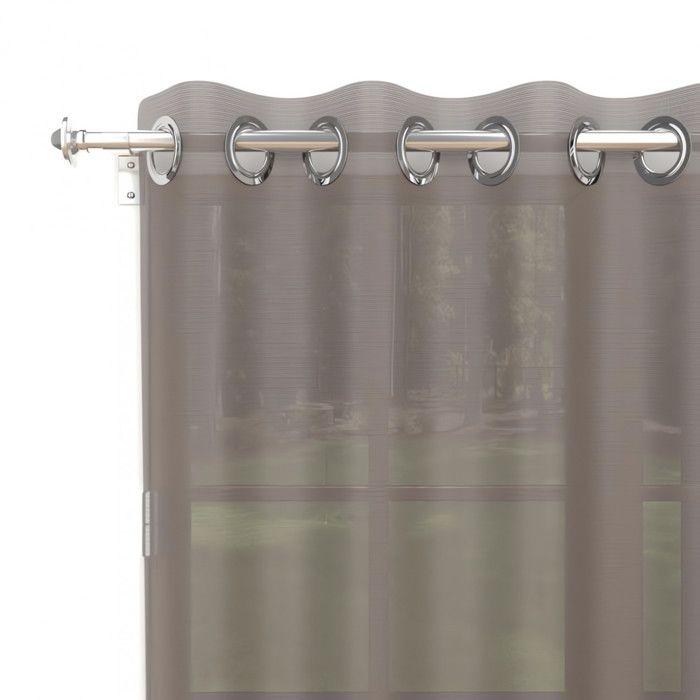 Eyelet Curtain 135x250 Cm ALIX Mocha, by Soleil D'ocre
