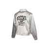 Graffiti Embroidered Woven Track Jacket Women Jacket Silver DJ5363-041