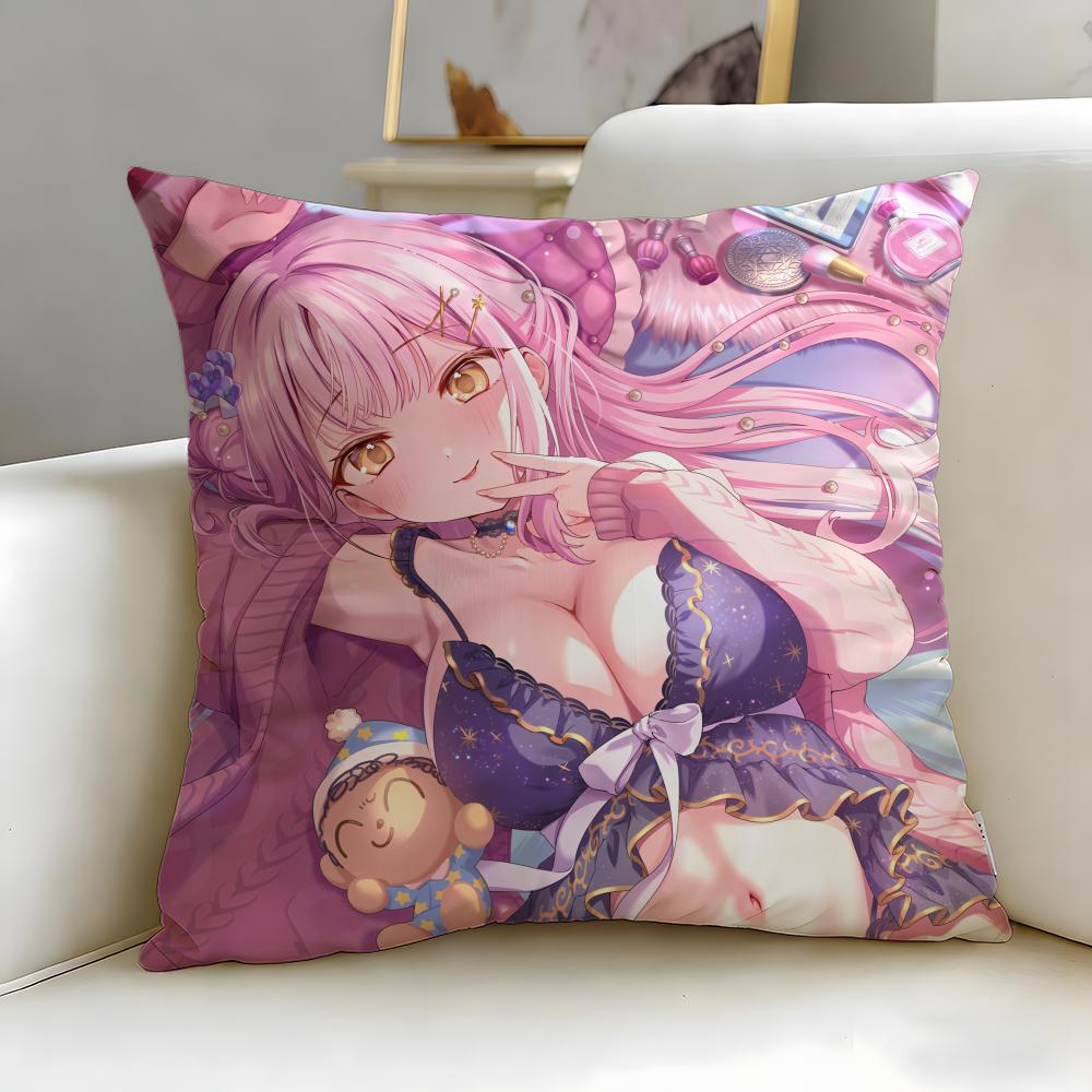 popular anime character Misono Mika Cushion Cover Soft EasyWash Pillow Case Versatile for Couch Bed Travel and Office