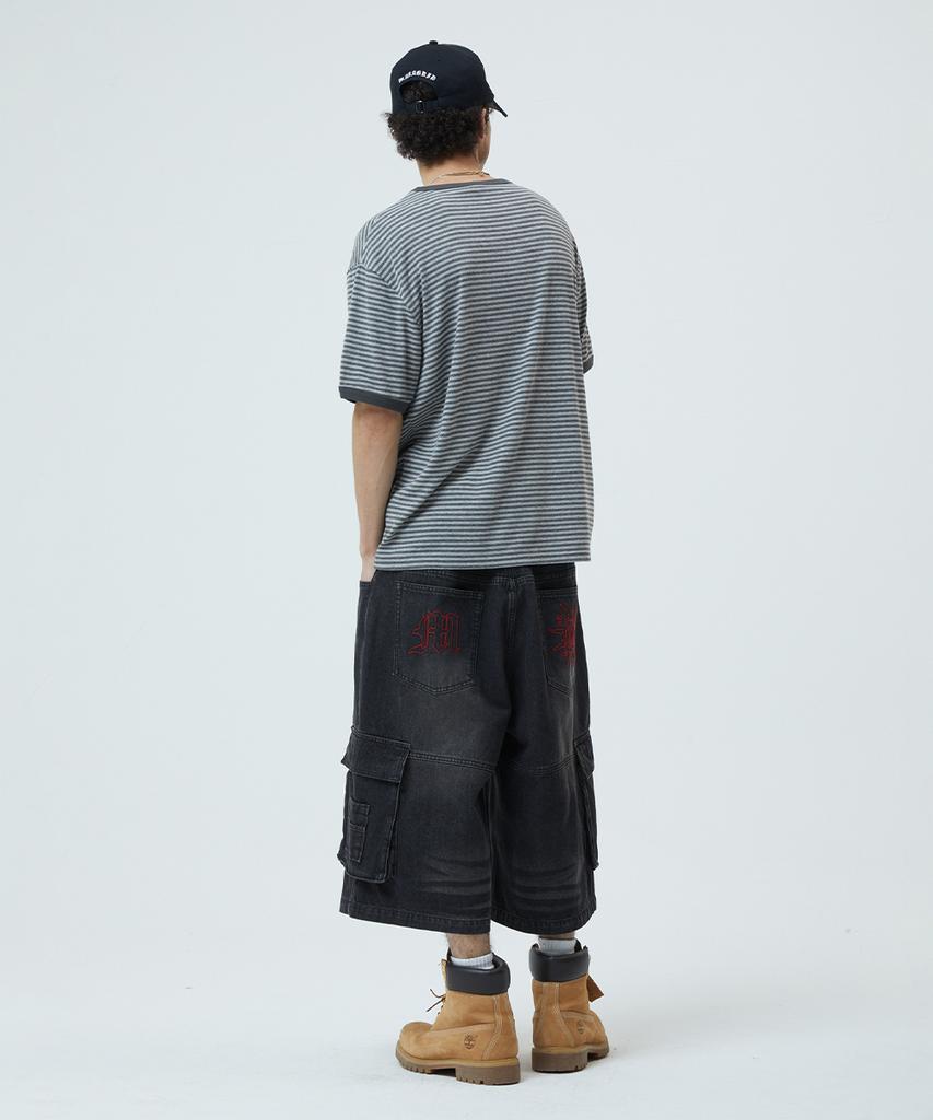 MAHAGRID Bermuda Cargo Denim Short Black(Mg2Gmmd113A)