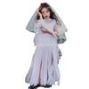 Halloween costumes, children's clothing, girls' clothing, dark and evil devil bride long dress, vampire witch costume