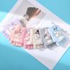 New Cartoon Raccoon Children's Warm Gloves Winter Cold Protection Thickened Little Girl Writing Half Finger Flip Cover Five Fingers