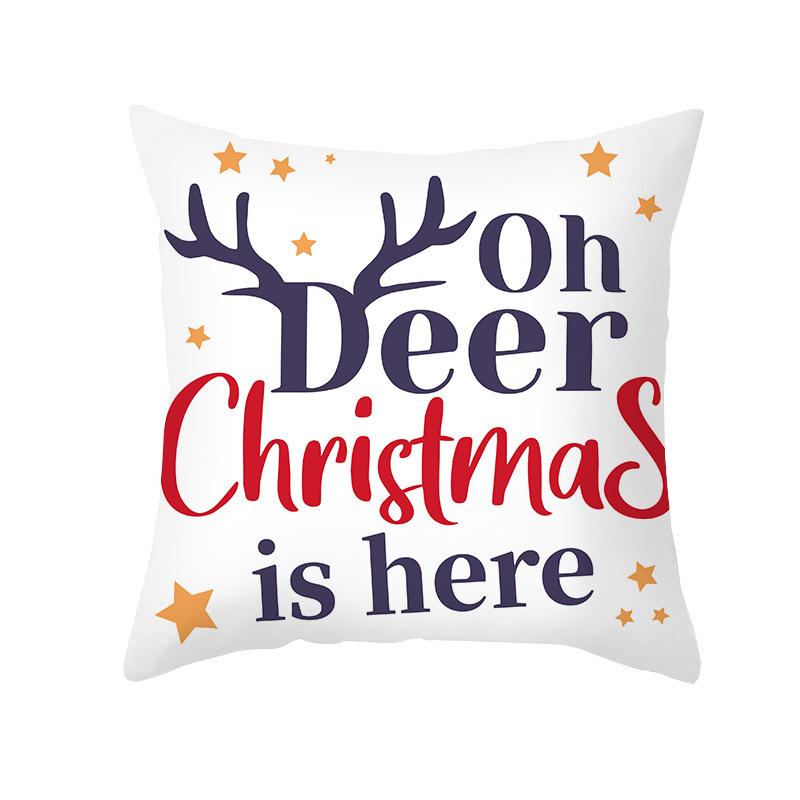 Клетчатый Рождественский Наволочка Письмо Рождественская Елка Наволочка для Диванной Подушки Персиковая Кожа Подушка Дом