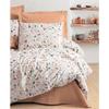 Parure de lit - 1 housse de couette 220 x 240 cm + 2 taies d'oreiller 60 x 60 cm - 100% coton renforcé - Caramel