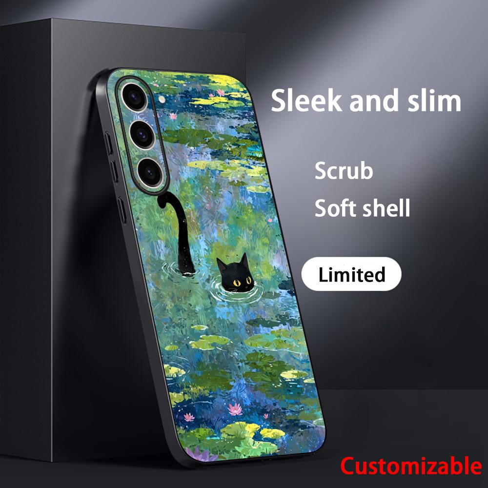 Кошачья вселенная милый модный дизайн Чехол для телефона для Samsung Galaxy S26 S25 S24 S23 S22 S21 Plus Ultra Note20 Мягкий черный