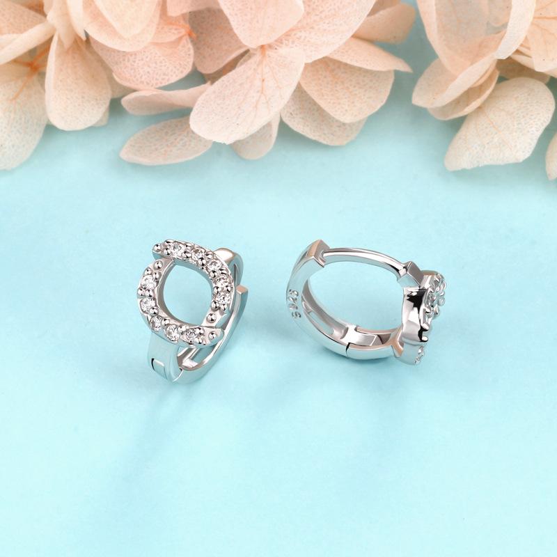 Jewelry Geometric Simple Diamond Ear Buckle Stylish Korean Earrings