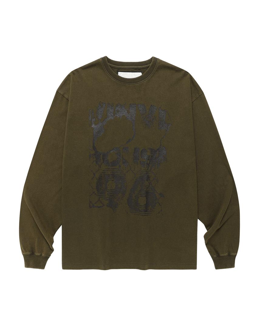 THEVINYLHOUSE Dyed Ls Tee Khaki