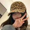 Women S Leopard Print Baseball Cap Vintage Street Style Wide Brim Sun Hat