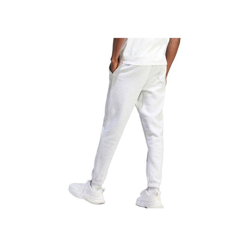 Adidas Long Pants Solid Color Logo Jogger Men Pants Gray IS7495