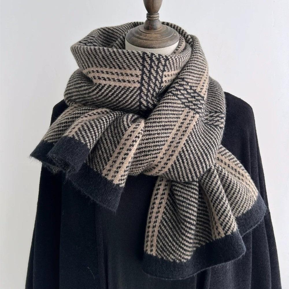 All-Match Design Knitted Neck Warmer Soft Knitted Fashion Scarf Versatile Scarf For Men Women
