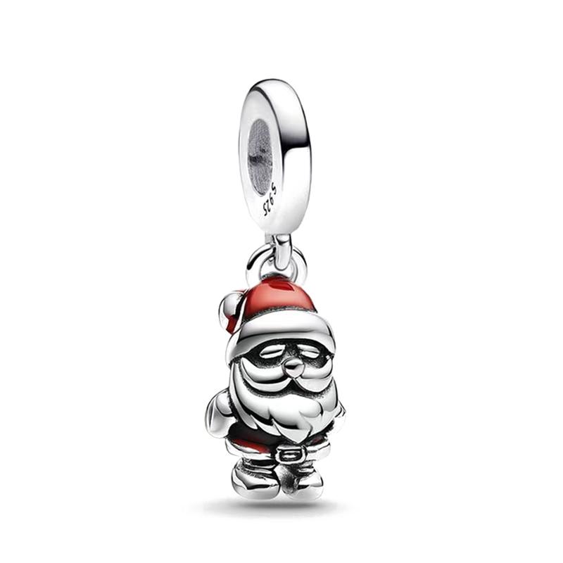 Christmas Cartoon Charm Beads Collection Pendant Charms Festive Santa Cute Animal Design Beads for Women DIY Jewelry Accessories