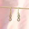 Gold Plated Infinity Earring 925 Sterling Silver Cubic Zircon Earring Women Handmade Jewelry Gift For Her
